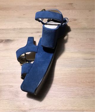 Sandalias plataforma azul