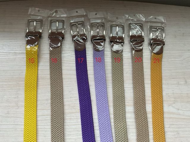 Cinturón elástico blanco trenzado