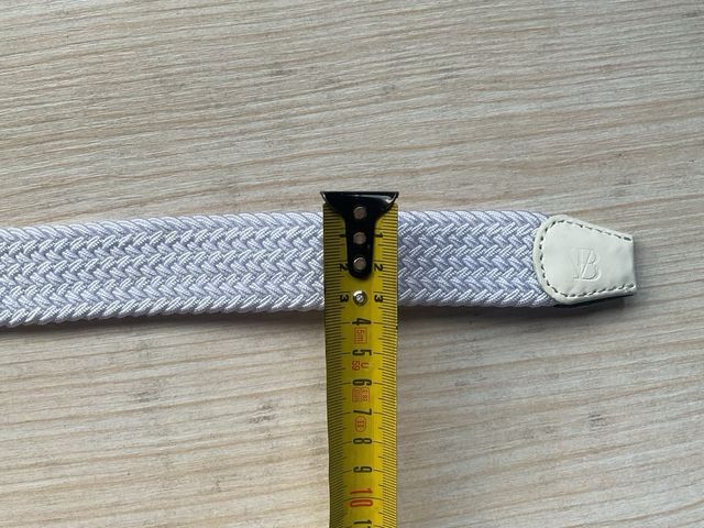 Cinturón elástico blanco trenzado