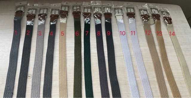 Cinturón elástico blanco trenzado