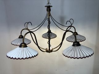 Lampadario 5 luci ceramica anticata