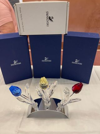 3 Tulipani Swarovski - Cristallo