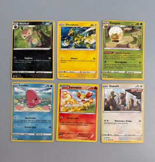 6 cartas Pokémon normales