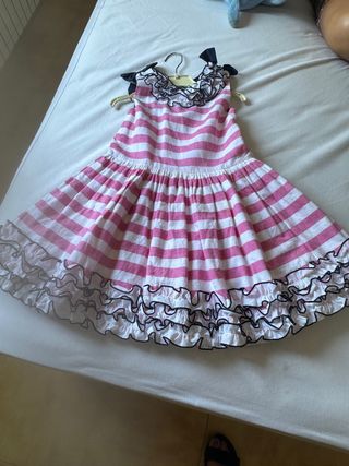 Vestido rayas niña T6 - Verano