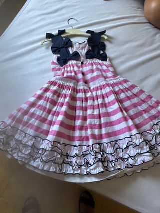 Vestido rayas niña T6 - Verano