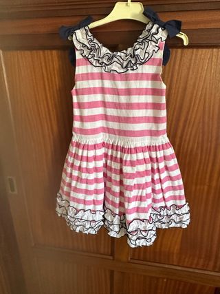 Vestido rayas niña T6 - Verano