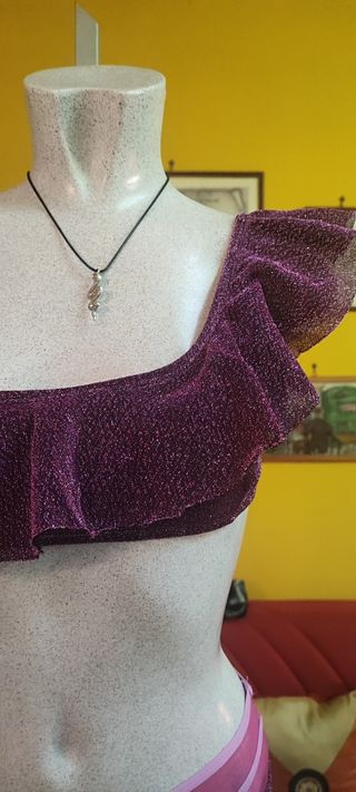 Costume mare glitter viola tg 44