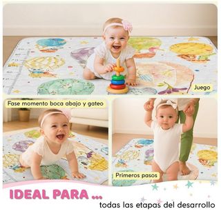 Alfombra bebé acolchada plegable