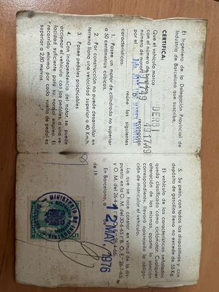 Derbi Antorcha del año 1976. 
Con documentación. 