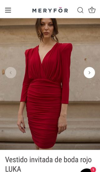 Vestido Meryfor rojo XL - nuevo