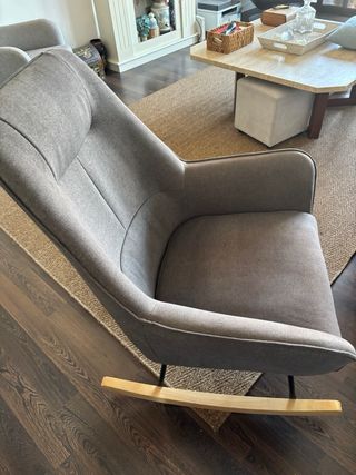 Mecedora gris Banak - madera