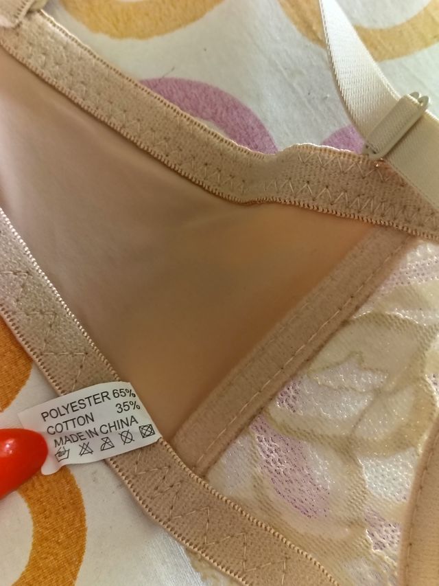 Reggiseno pizzo beige