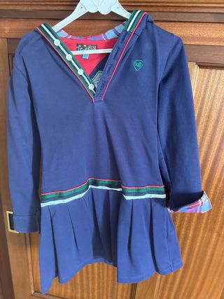 Vestido niña invierno capucha T8
