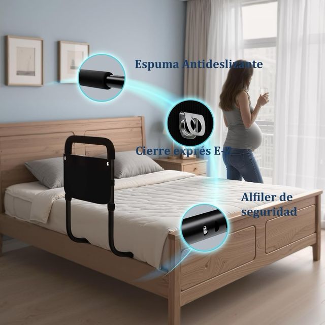 Barandilla de cama ajustable en altura