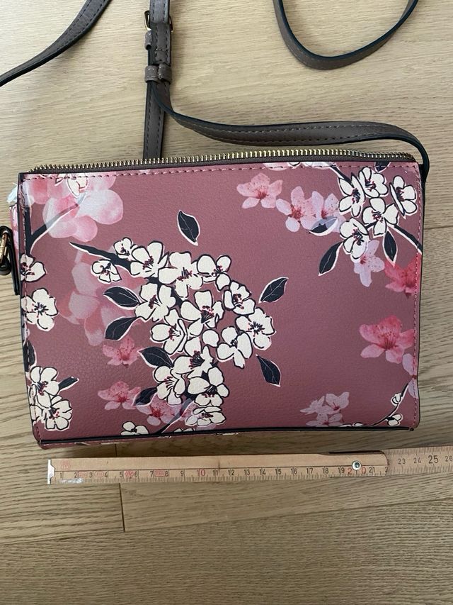 Borsa a tracolla rosa fiori