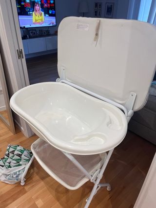Bañera bebé plegable blanca