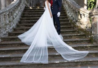 Vestido novia boho blanco comprado en novia sol