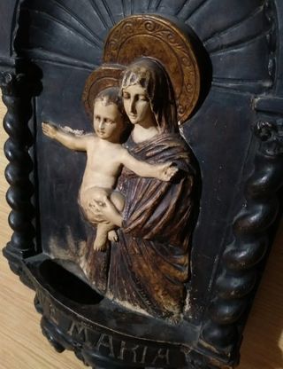 Benditera Virgen con Niño, Antigua