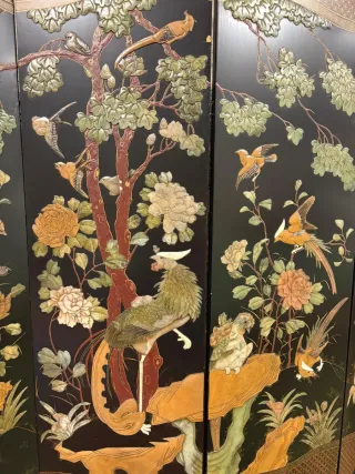 Biombo chino antiguo 5 paneles precio a consultar