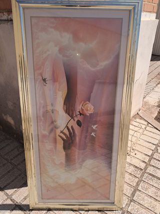 Cuadro grande - tonos rosas