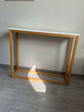 Mesa recibidor mármol-madera
