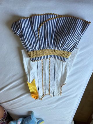 Conjunto niña rayas azul blanco T4-5