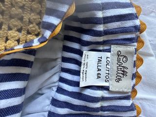 Conjunto niña rayas azul blanco T4-5