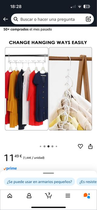 Perchas Ahorro Espacio - 12 unidades.