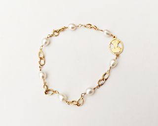 Pulsera perlas oro 18k - 18cm