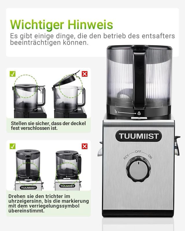 Extractor de zumo TUUMIIST XXL 150mm