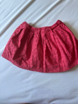 Falda coral niña T6