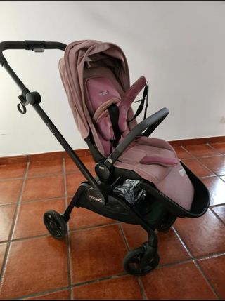Silla paseo bebé y capazo Recaro rosa