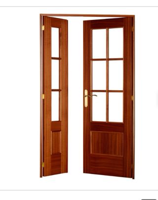 Urge Puerta doble cristal sapelly maciza