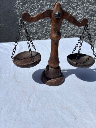 Balanza decorativa madera Vintage