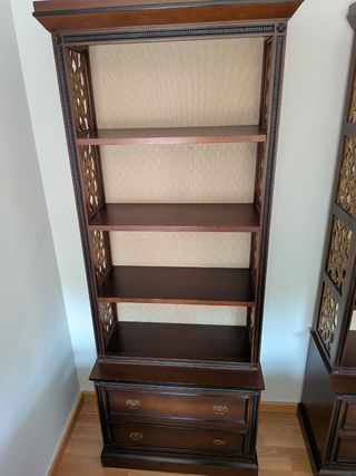 2 Estanterías madera 2 cajones