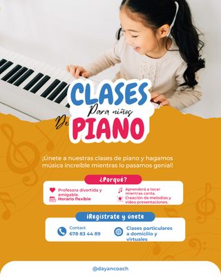 Clases piano para tus hijos