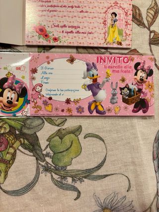 Due carnet biglietti invito compleanno bambina