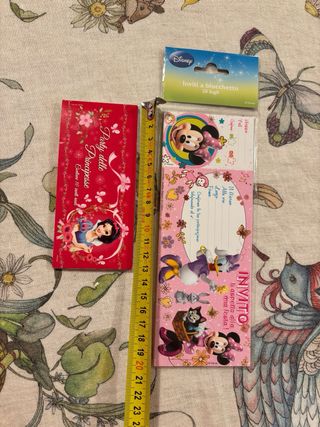 Due carnet biglietti invito compleanno bambina