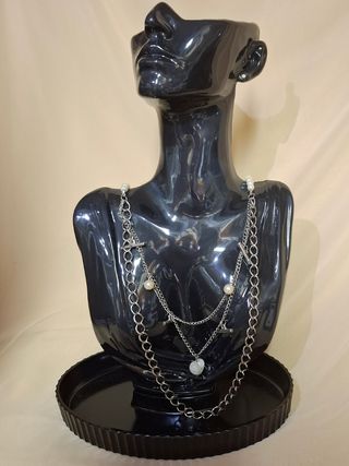 Collana multifilo con ciondolo a cuore