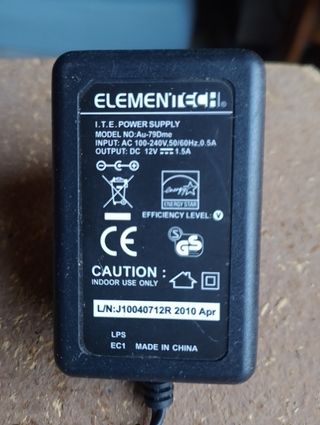 Adaptador ELEMENTICA 12V - Cargador