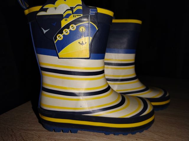 Botas lluvia niño rayas