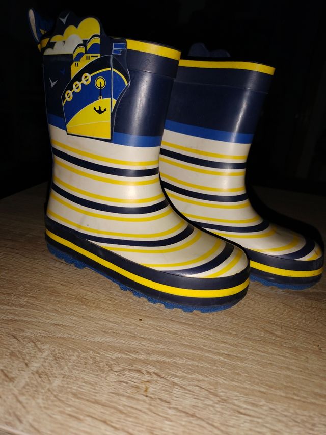 Botas lluvia niño rayas