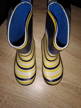 Botas lluvia niño rayas