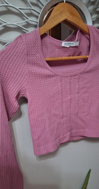 Crop Stradivarius rosa | Talla S
