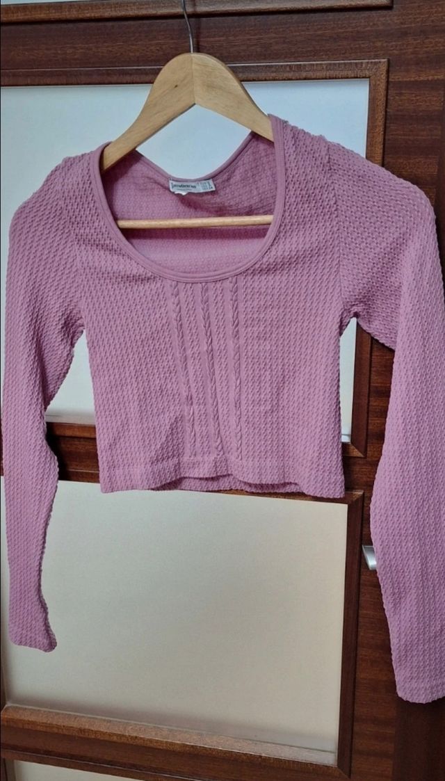 Crop Stradivarius rosa | Talla S