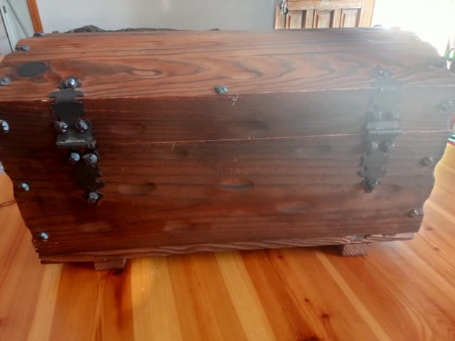 Baúl madera roble antiguo 39cm