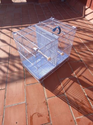 Jaula pajaros - Blanca para jilgueros, canarios