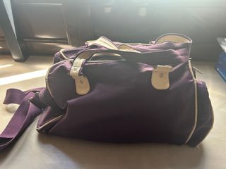 Bolsa deporte morada - beige
