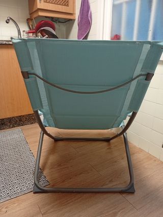 Silla plegable azul celeste