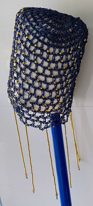 Cinturón Odalisca dorado + tocado azul